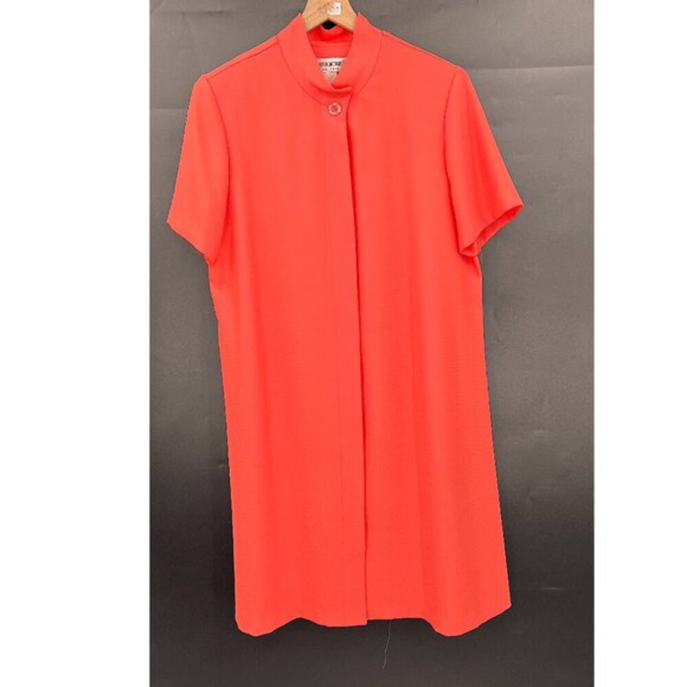 Vintage Brownstone Studio New York 70s dress jacket coat coral salmon 18